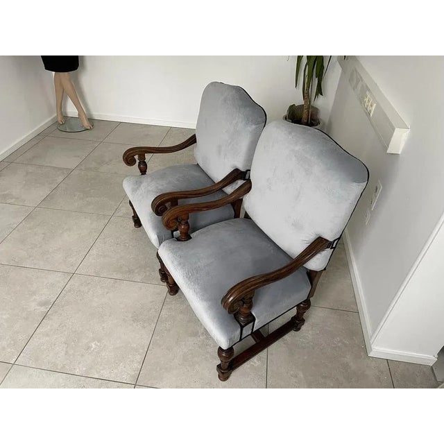 Wood Wilhelminian Time Face Control Armshoot Armchair For Sale - Image 7 of 13