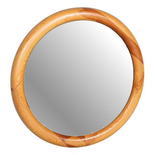 Japandi Mirror Scandinavian Spruce Vintage Mirror Sweden For Sale