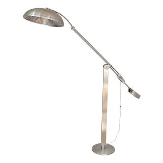 Vintage Italian Adjustable Aluminum Floor Lamp, 1970s For Sale