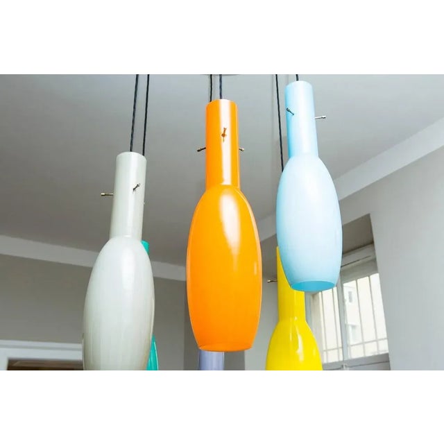 Italian Multicoloured Hanging Ceiling Lamp from Vistosi, 1950s For Sale - Image 10 of 12