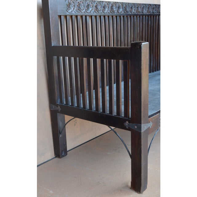 Spanish Colonial/Mission Style Wooden Bench Chairish