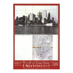 2001 Javacheff Christo 'Lower Manhattan (1964)' Contemporary Red & Gray Germany Offset Lithograph