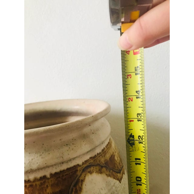 Massive Stoneware Vintage 1970s Signed Studio Pottery Vessel by Rick Jenkins For Sale - Image 9 of 10