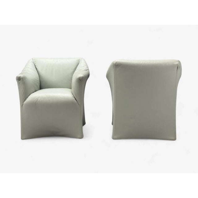 Mario Bellini, Italian Modern, Leather, Four Model 684 Armchairs, Italy, 1980s For Sale - Image 13 of 15