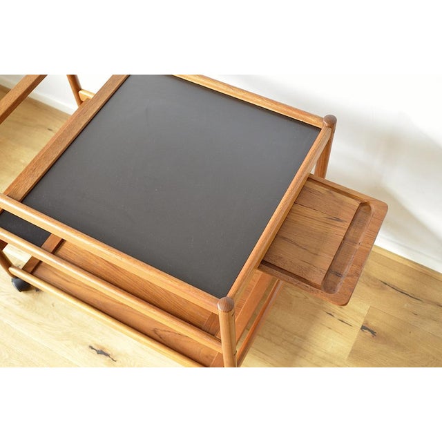 Scandinavian Teak Serving Cart from Dyrlund, 1970s For Sale - Image 10 of 18