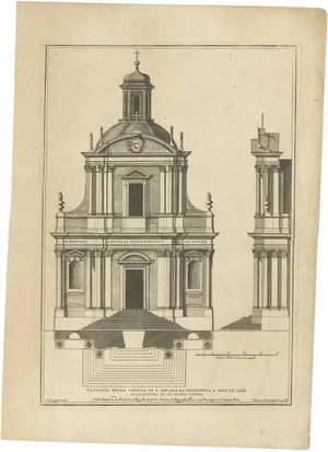 De Rossi, Illustration of Saint Nicholas of Tolentino at the Sallustian Gardens, Print