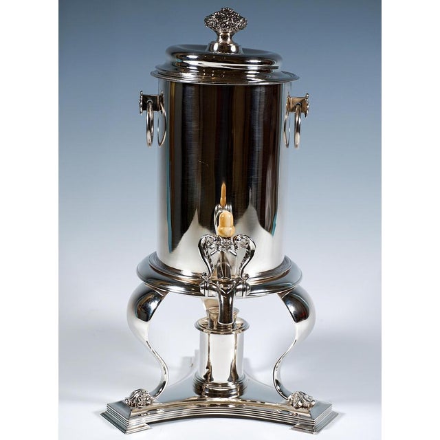 Antique Silver Samovar with Burner attributed to Alois Zitterhofer, Vienna, 1838 For Sale - Image 4 of 9