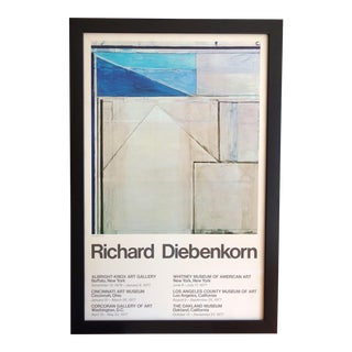 Richard Diebenkorn Original 1976 National Retrospective Exhibition Poster, Framed For Sale