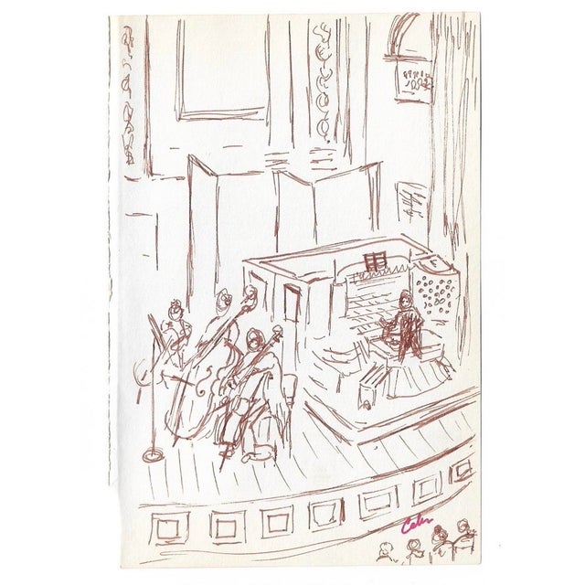Drawing on paper by New York artist Myriam Cahn (1933-2018). Salmagundi Club named an award after her in 2019. Signed...