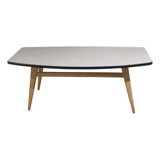 Vintage Surfboard Coffee Table in Formica and Birch in the style of Jens Risom, 1950s For Sale