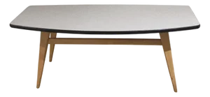 Vintage Surfboard Coffee Table in Formica and Birch in the style of Jens Risom, 1950s