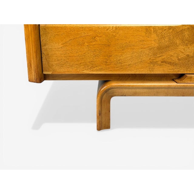 Wood Edmond J Spence, Dresser, Burled Maple, Bentwood, Sweden, 1960s For Sale - Image 7 of 13