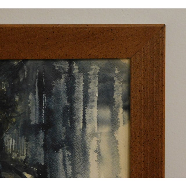 Vintage Modernist Figural Watercolor Original Painting For Sale In Philadelphia - Image 6 of 13