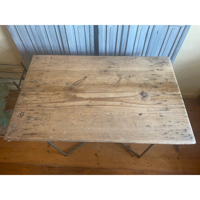 French Folding Market Table, 1950s, Set of 2 For Sale - Image 4 of 15