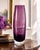 A striking large-scale vintage Polish art glass vase attributed to Krosno, featuring a beautifully restrained modernist...