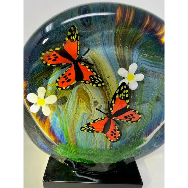 Glass Butterfly Terrarium Made of Murano Glass For Sale - Image 7 of 9