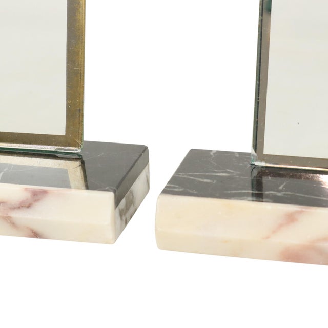 Gold Large Art Deco Marble Photo Frames with Birds, 1930s, Set of 2 For Sale - Image 8 of 18