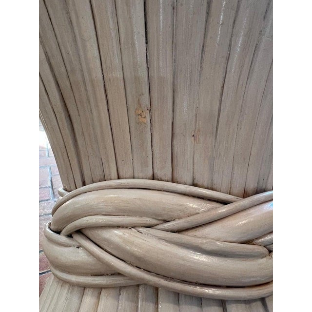 McGuire Wheat Chaff Coastal Rattan Coffee Table For Sale - Image 14 of 15