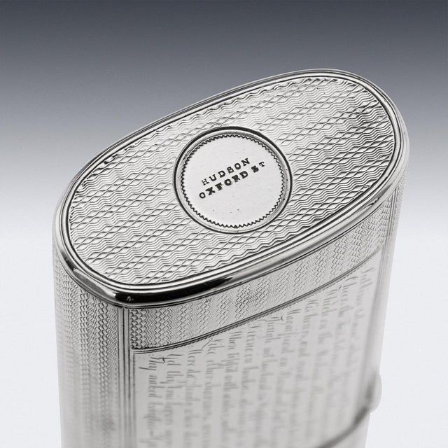 19th Century Victorian Silver Cigar Case, John Teare, London, 1831 For Sale - Image 9 of 15