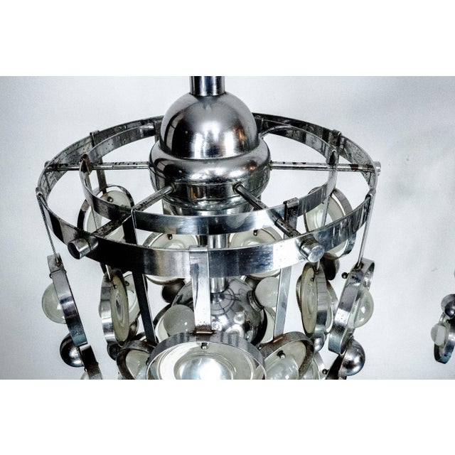 Silver Pendant Lights by Oscar Torlasco, Italy, 1970s, Set of 2 For Sale - Image 8 of 17