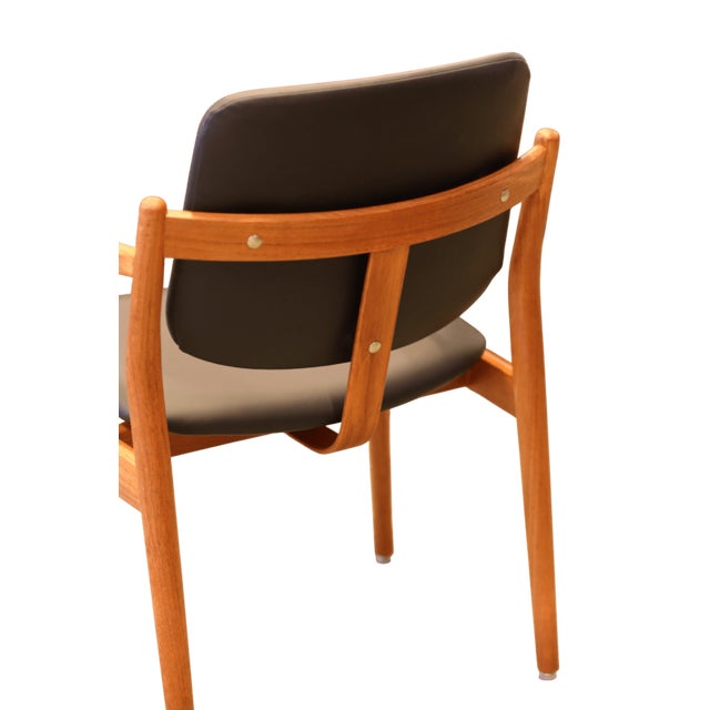 Armchair in Teak and Leather by Arne Vodder for France & Son, 1950s For Sale - Image 9 of 16