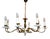 Antique Brass Chandelier from Kaiser-Leuchten, 1920s For Sale