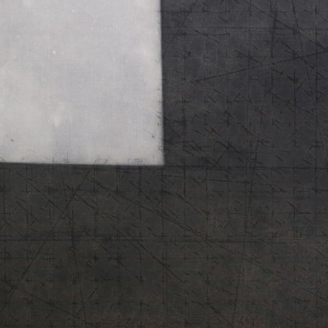 Black Contemporary Abstract Mixed Media and Oil on Canvas Painting "Xx 10161" by Pierre Muckensturm For Sale - Image 8 of 9