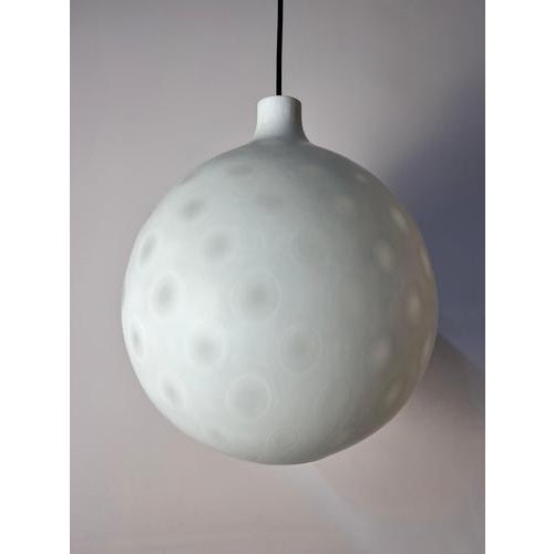 Como Pendant Lamp in Milk Glass by Aloys Gangkofner for Peill & Putzler For Sale - Image 5 of 11