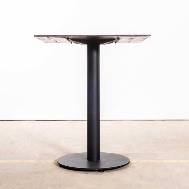 Vintage Black Steel Square Café Table, 1950 For Sale - Image 6 of 9