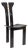 Pierre Cardin Italian Contemporary Modern Black Lacquer and Leather Side Chair For Sale