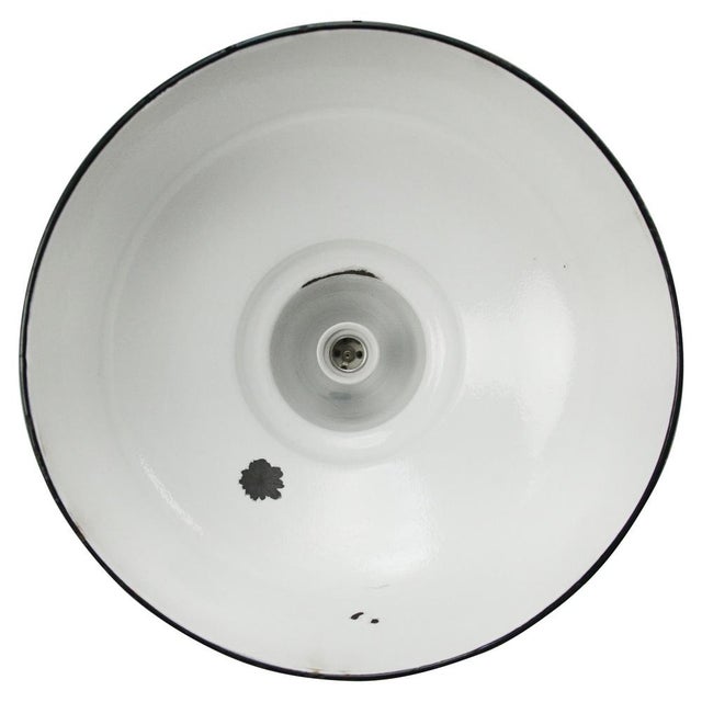 Philips Vintage Industrial Dutch Grey Enamel Hanging Lamp from Philips For Sale - Image 4 of 6