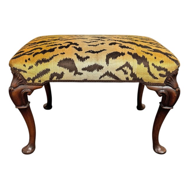 19th Century English Mahogany Chippendale Style Bench For Sale