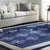 9x12 Handcrafted Exquisite Blue Floral Modern Flatweave Wool Carpet Rug For Sale - Image 4 of 7