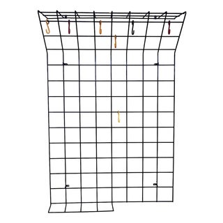 String Black Metal Coat and Hat Rack, 1950s For Sale
