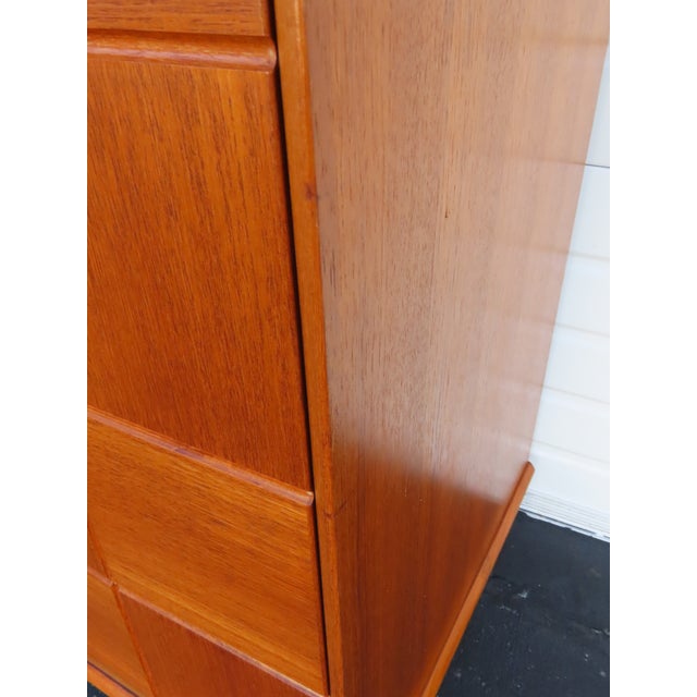Mid Century Modern Teak Hidden Office Armoire Workstation Cabinet 6671 For Sale - Image 12 of 18