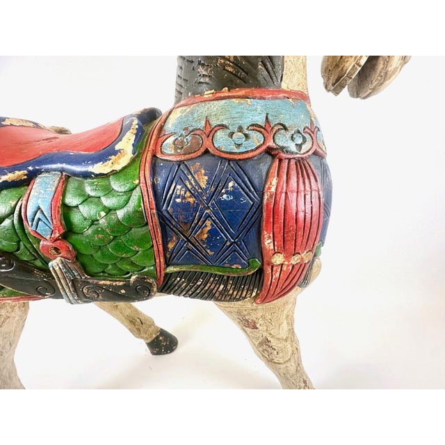 Carved Hand-Painted Wooden Horse, 19th Century For Sale - Image 17 of 18