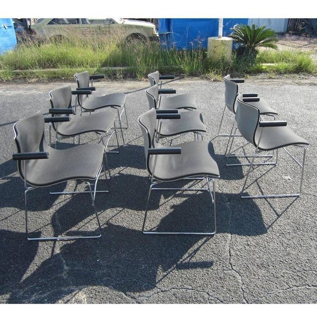 Vintage Set of Eight Handkerchief Armchairs by Vignelli for Knoll For Sale In Houston - Image 6 of 8