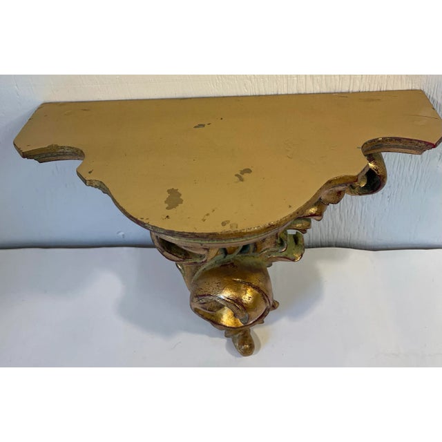 Vintage Neoclassical Gold Wall Corbel For Sale In Dallas - Image 6 of 9
