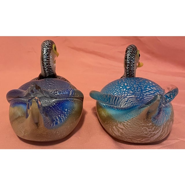 Gino Mazzuccato Mid-Century Murano Glass Ducks by Gino Mazzuccato - Uv Uranium & Cadmium Glow - Pair For Sale - Image 4 of 18