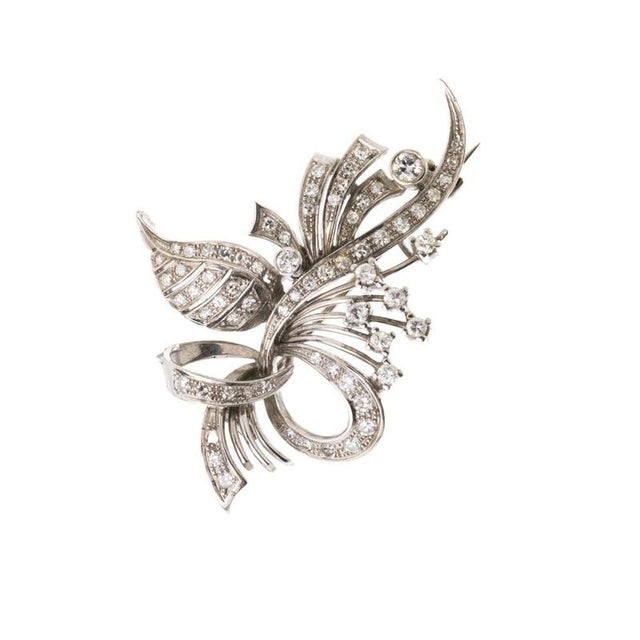 19.2k Gold and Diamond Brooch For Sale - Image 6 of 6