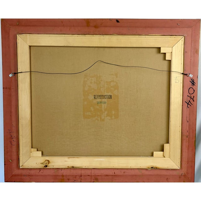 Textile Late 20th Century Framed Oil on Canvas Impressionist River Landscape After Alfred Sisley – The Seine at Bouille For Sale - Image 7 of 8