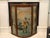 Brown 19th Century Napoleon III Style Three-Panel Painted Canvas Fireplace Screen For Sale - Image 8 of 15
