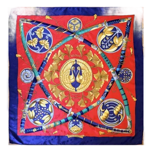 Hermès Daïmyo Silk Scarf 1998 Designed by Françoise Faconnet