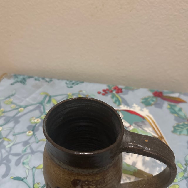 Vintage 1981 Minnesota Renaissance Festival Hand-Thrown Stoneware Unicorn Mug For Sale - Image 4 of 5