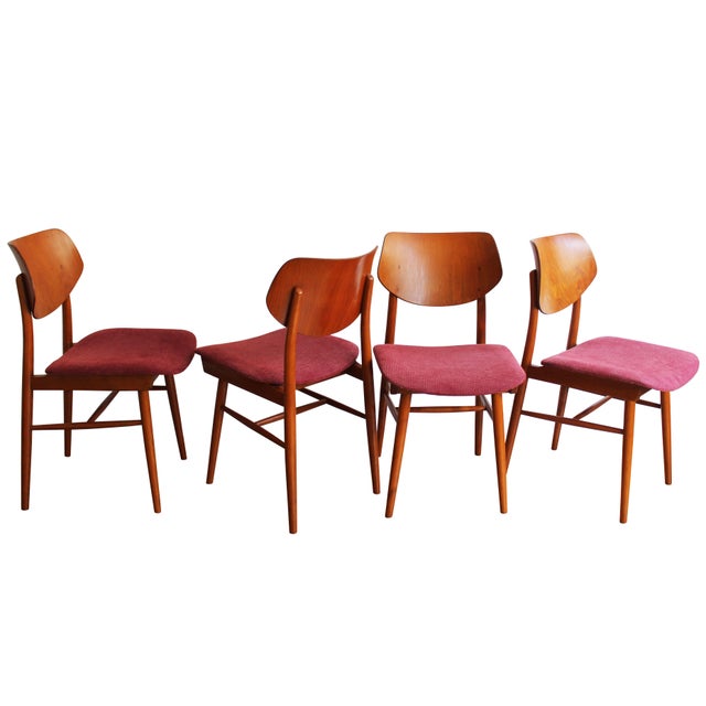 Czech Scandinavian Style Dining Chairs from Ton, 1960s, Set of 4 For Sale - Image 13 of 13
