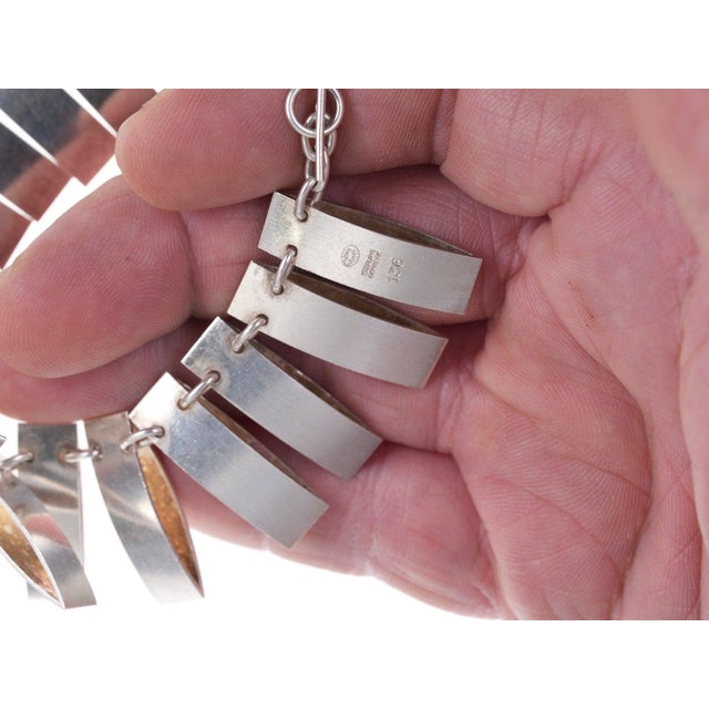 Arno Malinowski (1899-1976) Georg Jensen Mid Century Modern Sterling Necklace For Sale - Image 9 of 9