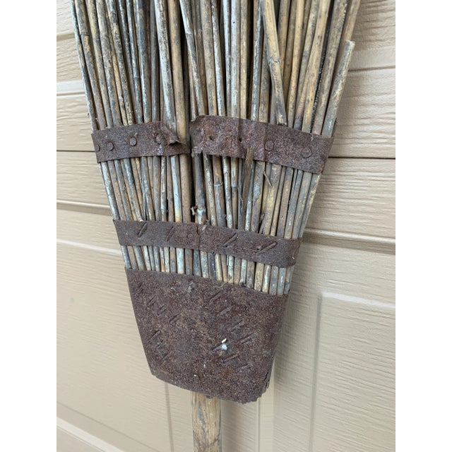 Early 19th Century Rustic Handmade Twig Broom With Exceptional Patina For Sale - Image 10 of 10