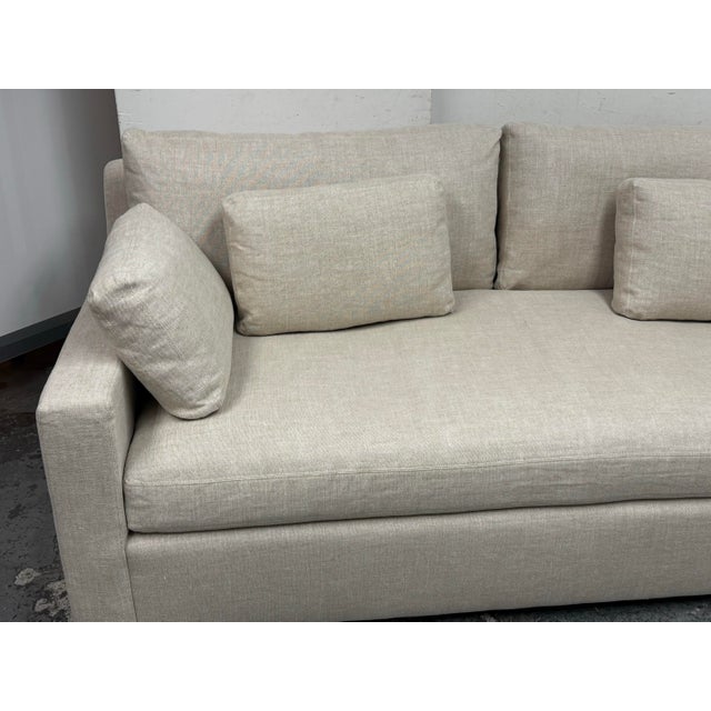 Restoration Hardware Belgian Track Arm Bench Seat Sofa For Sale - Image 9 of 12