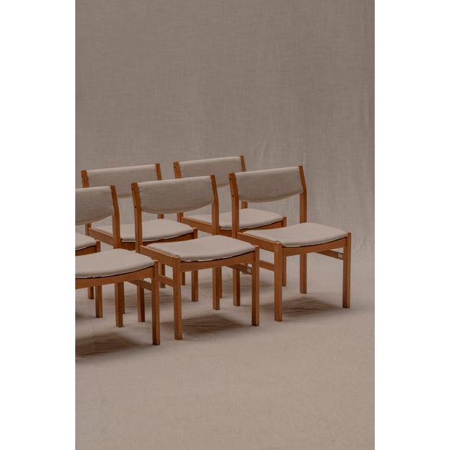 Wood Dining Chairs by Børge Mogensen for FDB Møbler, Denmark, 1970s, Set of 8 For Sale - Image 7 of 14