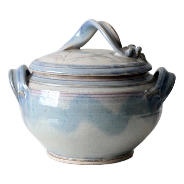 Vintage Studio Pottery Bowl With Lid For Sale